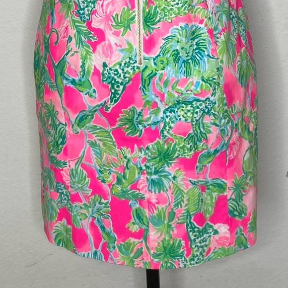 Lilly Pulitzer Sleeveless Summer Resort Party Pink Jungle Animal Print Dress - Picture 7 of 12